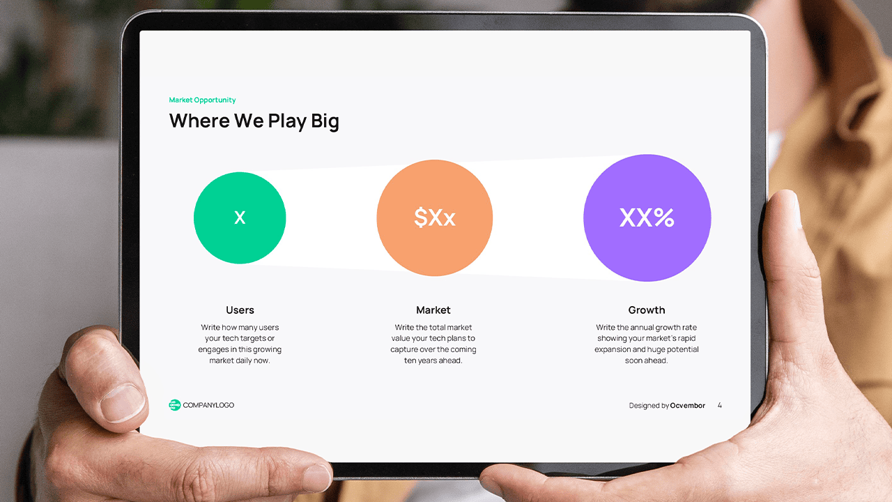 Market opportunity in tech pitch deck